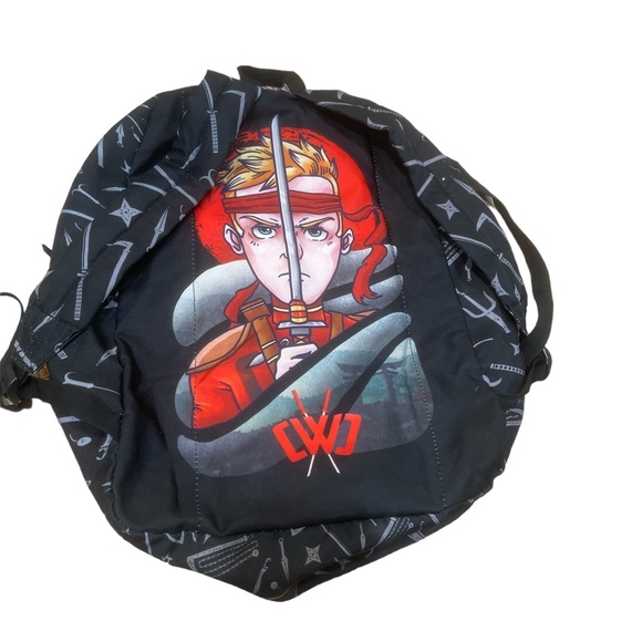 CWC (Chad Wild Chad) Backpack ninjas unite black white red - Picture 2 of 2